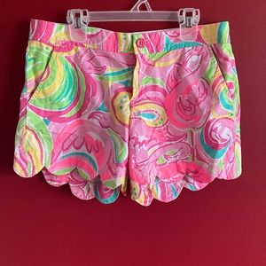 Lily Pulitzer 5” Buttercup Shorts Flamingo Print Size 2